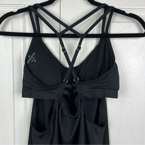Athleta Hang Loose Tankini Top Black Size S, Swim Surf Paddle Beach Board - Picture 7 of 9